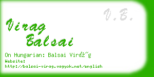 virag balsai business card